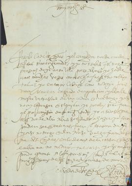 Carta del licenciado Poyo al Concejo, Justicia y Regimiento de Mazarrón