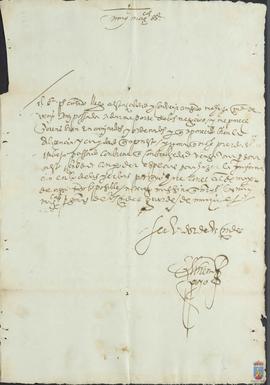 Carta del licenciado Poyo al Concejo, Justicia y Regimiento de Mazarrón