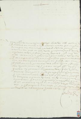 Carta de Francisco Lázaro al Concejo, Justicia y Regimiento de Mazarrón sobre el relevo de su car...