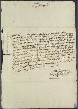 Carta de Jerónimo Hernández Ribero al Concejo, Justicia y Regimiento de Mazarrón